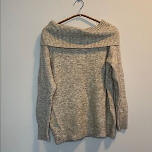Wilfred Off-Shoulder Heathered Sweater Alpaca and Wool Blend